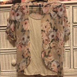 WYD sheer kimono and tank